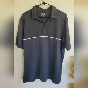 Slazenger Size Large Golf Polo, Dark Grey